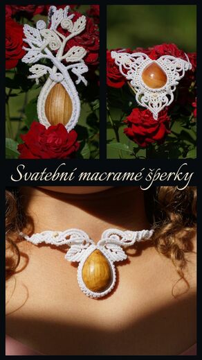 Macramé svatební šperky